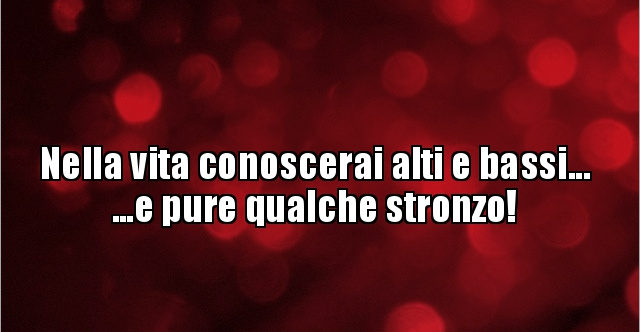La Vita è Fatta Di Alti E Bassi