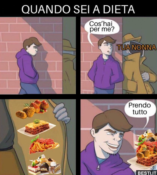 Quando sei a dieta..   - immagini divertenti, foto, barzellette,  video