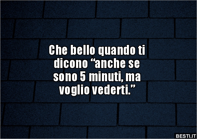 Che Bello Quando Ti Dicono anche Sesono 5 Minuti BESTI it 